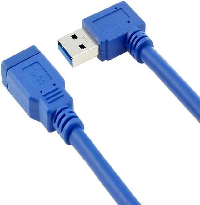 Alt view image 4 of 5 - 30CM USB 3.0 Right Angle and Left Angle Male to USB 3.0 Female Extension Cable USB Extension Cable