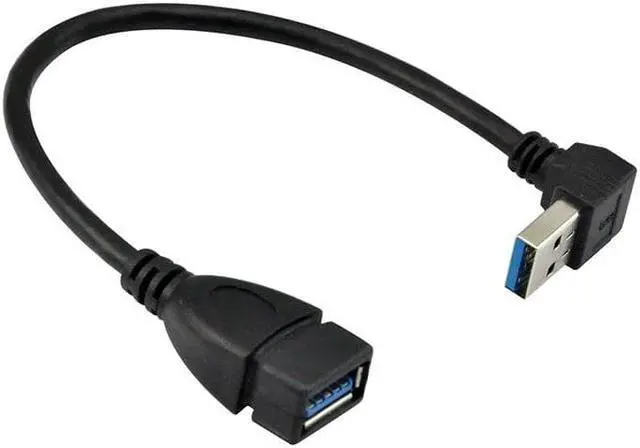Alt view image 3 of 6 - USB 3.0 Cable Extension Male to Female Cable 90 Angle Up & Down & Right & Left Cord
