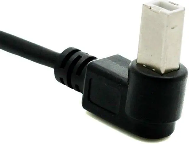 Alt view image 6 of 6 - USB 2.0 Elbow B Male to Female Cable USB Type B Wire Socket Printer Panel Mount Extension Cable Screw Hole Connector 50cm 100cm