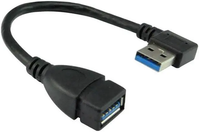 Alt view image 4 of 6 - USB 3.0 Cable Extension Male to Female Cable 90 Angle Up & Down & Right & Left Cord