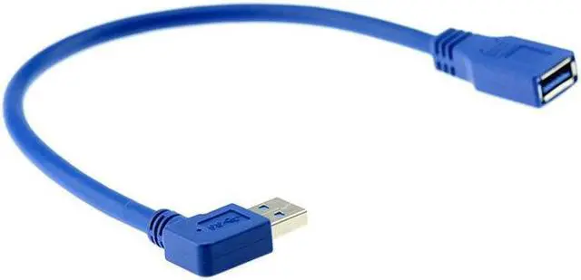 Alt view image 2 of 5 - 30CM USB 3.0 Right Angle and Left Angle Male to USB 3.0 Female Extension Cable USB Extension Cable