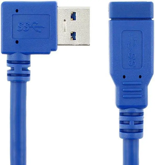 Alt view image 5 of 5 - 30CM USB 3.0 Right Angle and Left Angle Male to USB 3.0 Female Extension Cable USB Extension Cable