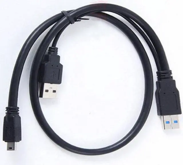 Alt view image 4 of 6 - USB 3.0 Type A With USB Power Supply To Mini 10Pin 10 Pin Cable Y Splitter 2 in1 USB3.0 Data Cable For HDD 60cm