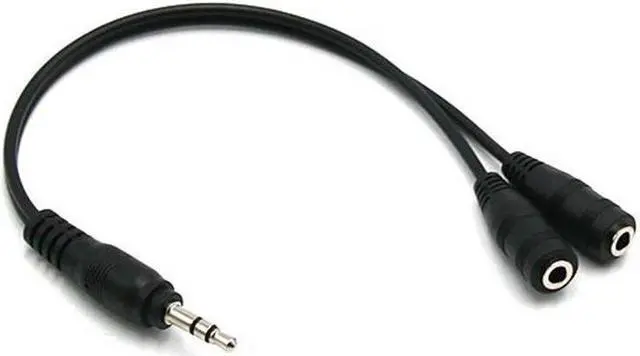 Main image of 3.5mm Male To 2 Dual Female Earphone Headphone Stereo Audio Y Splitter adapter Cable