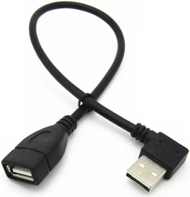 Main image of USB Extension Cables 25cm Female Type A USB 2.0 To 90 Degree Male Plug Cable Cord Adapter Left Right Up Down Angle