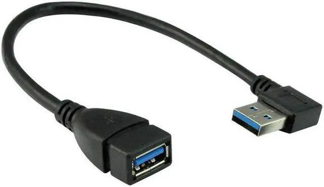 Alt view image 2 of 6 - USB 3.0 Cable Extension Male to Female Cable 90 Angle Up & Down & Right & Left Cord