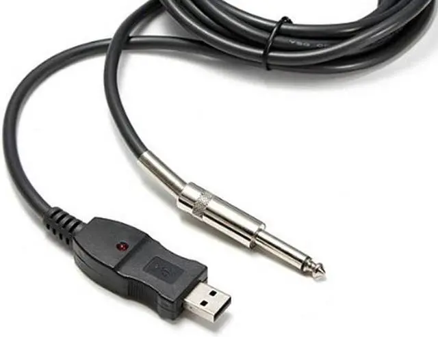 Alt view image 6 of 6 - 3M Guitar to PC USB Recording Cable Lead Adaptor Converter Connection Interface 6.5mm
