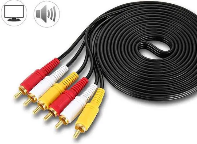 Alt view image 3 of 6 - 3RCA to 3RCA 3X RCA Audio Video AUX Cable AV Line 3 RCA Male to Male for Laptop DVD TV Amplifier 1.5/3/5/10m