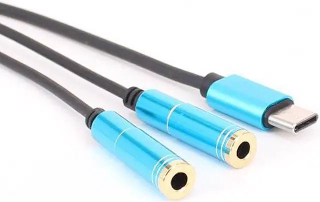 Alt view image 4 of 6 - USB 3.1 Type C Male To Dual 3.5mm Female Headphone Audio Connector Adapter Cable For Xiaomi 6 Mi6 Letv 2 Pro 2 Max2