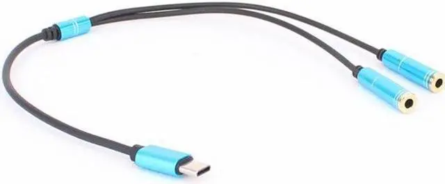 Alt view image 3 of 6 - USB 3.1 Type C Male To Dual 3.5mm Female Headphone Audio Connector Adapter Cable For Xiaomi 6 Mi6 Letv 2 Pro 2 Max2