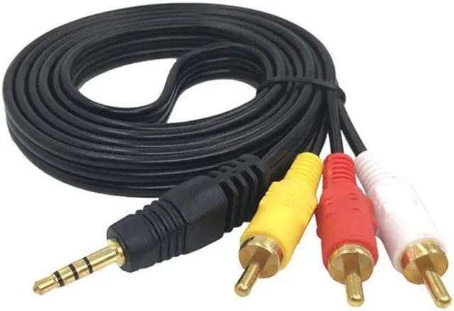 Alt view image 2 of 3 - 3.5mm Jack Plug Male to 3 RCA Adapter High Quality 3.5 to RCA Male Audio Video AV Cable Wire Cord 1.5M