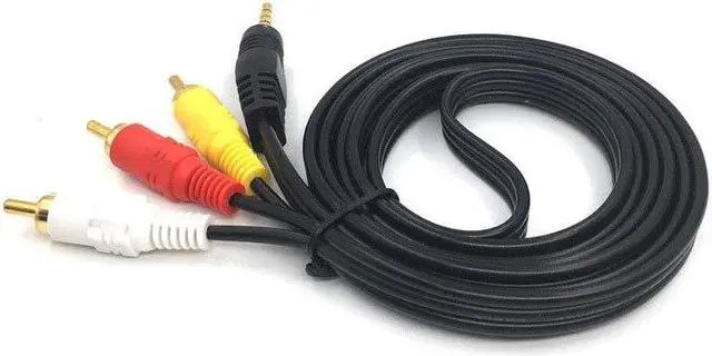Alt view image 3 of 3 - 3.5mm Jack Plug Male to 3 RCA Adapter High Quality 3.5 to RCA Male Audio Video AV Cable Wire Cord 1.5M