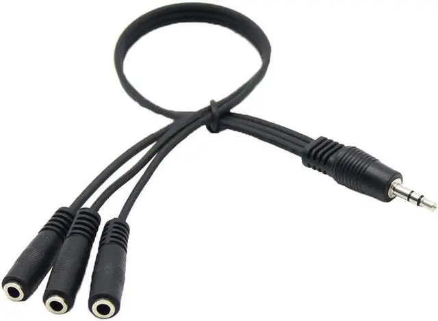 Alt view image 2 of 3 - 0.3M 3.5mm Male Plug to 1/8" 3.5mm 3 Output Stereo Female Audio Splitter adapter Cable