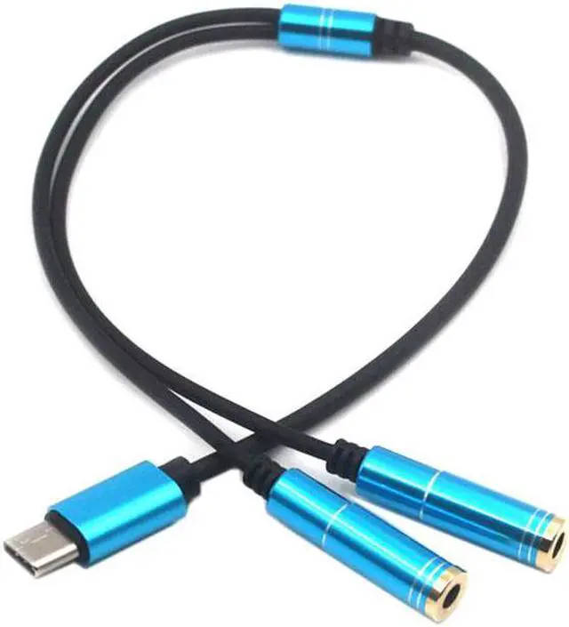 Main image of USB 3.1 Type C Male To Dual 3.5mm Female Headphone Audio Connector Adapter Cable For Xiaomi 6 Mi6 Letv 2 Pro 2 Max2