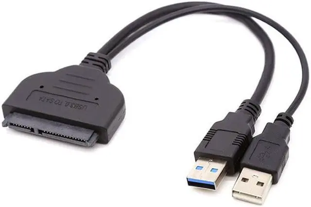 Alt view image 2 of 5 - SATA Cable 7+15pin 5Gbps SATA to USB 3.0 Drive Converter Adapter Cable for 2.5 inch HDD SSD