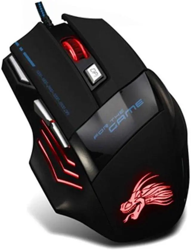 Alt view image 5 of 5 - 7 Buttons Wired Gaming Mouse Professional Adjustable 2500DPI USB Cable LED Optical Gamer Mouse for Computer Laptop PC Mice