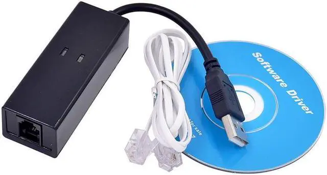 Alt view image 2 of 6 - Portable Dial Up VoiceExternal USB 2.0 56kbs USB Fax Modem with Telephone RJ11 Cablefor Windows XP/ Win 7/8/Linux