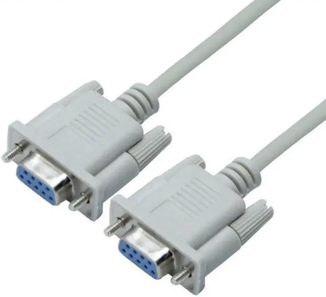 Alt view image 2 of 6 - DB9F to DB9F 9 Pin Female to Female DB9 Connector Serial Null Modem Cable RS232 to RS-232 Extension Cable 9Pin Adapter Cable