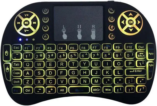 Alt view image 6 of 6 - 7 Color Backlit i8 Mini Wireless Keyboard 2.4ghz English Russian 3 Colour Air Mouse With Touchpad Remote Control Android TV Box