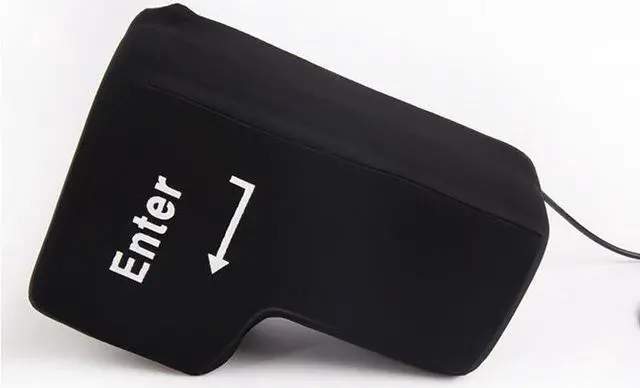 Alt view image 2 of 5 - USB Big Enter Key Decompression Computer Large Enter Key Any Vent Pillows Button Desktop Pillow For Programmer