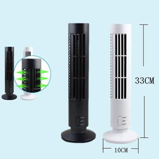 Alt view image 2 of 3 - Portable USB Vertical Bladeless Fan, Mini Air Condition Fan Desk Cooling Tower Fan for Home