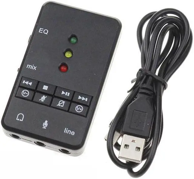 Main image of High Quality EQ Xear 3D USB Sound Card 7.1 Channel Audio Adapter LED Indicator For Windows Vista/XP/7/8/Mac OS/Android