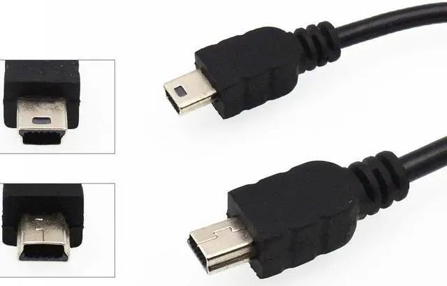Alt view image 3 of 5 - USB 2.0 A Female To B Mini 5 Pin Male Converter OTG Host Adapter Cable Extension Black Color