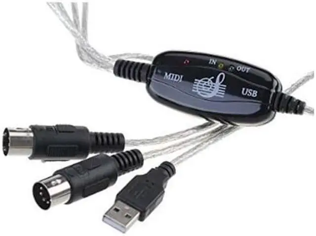 Alt view image 3 of 4 - USB IN-OUT To MIDI Cable Converter PC to Music Keyboard Adapter Cord