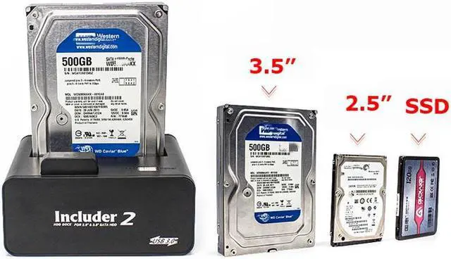 Alt view image 5 of 6 - High Speed 5Gbps USB 3.0 to SATA 1-Bay External Hard Drive Docking Station For 2.5 Inch 3.5 Inch SATA Laptop Desktop HDD SSD