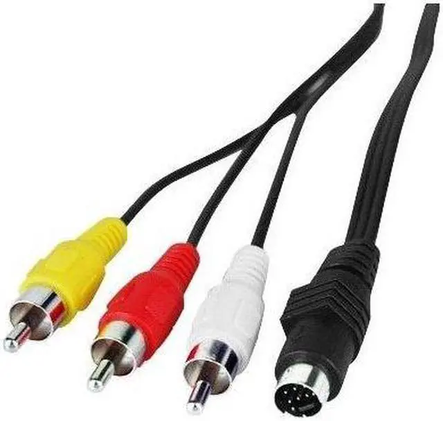 Alt view image 2 of 3 - 7 pin 5 ft S-Video to 3 RCA TV Male Cable Adapter Cord for Laptop
