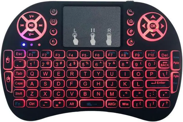 Alt view image 2 of 6 - 7 Color Backlit i8 Mini Wireless Keyboard 2.4ghz English Russian 3 Colour Air Mouse With Touchpad Remote Control Android TV Box