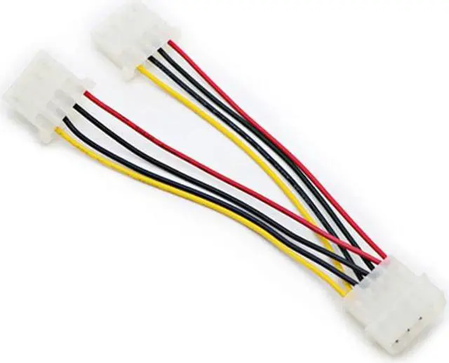 Alt view image 3 of 6 - 4 Pin Molex Male to 2 Ports Molex IDE Female Power Supply Y Splitter Adapter Cable For PC Cooling Fan CD Driver Hard Disk