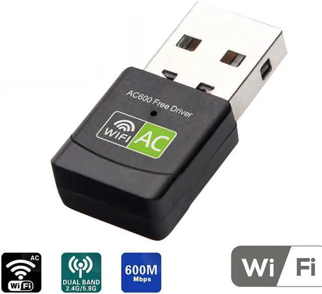 Main image of Wireless USB Wifi Adapter 600Mbps Lan USB Ethernet 2.4G 5G Dual Band Wi-fi Network Card Wifi Dongle 802.11n/g/a/ac Free Driver