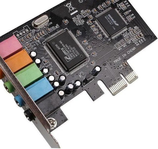 Alt view image 3 of 3 - New PCI Express x1 PCI-E 5.1ch CMI8738 Chipset Audio Digital Sound Card Solid capacitors pcie sound card 5.1