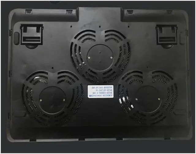 Alt view image 4 of 4 - Fan Cooling Quiet Laptop Cooling Pad Blue LED Laptop Cooler USB Notebook Cooler with 3 Fans for 12"-16" Laptop