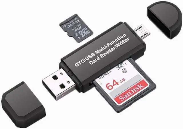 Main image of 2 In 1 USB OTG Card Reader Flash Drive High-speed USB 2.0 Universal OTG TF/SD Card for Android phone Computer Extension Headers