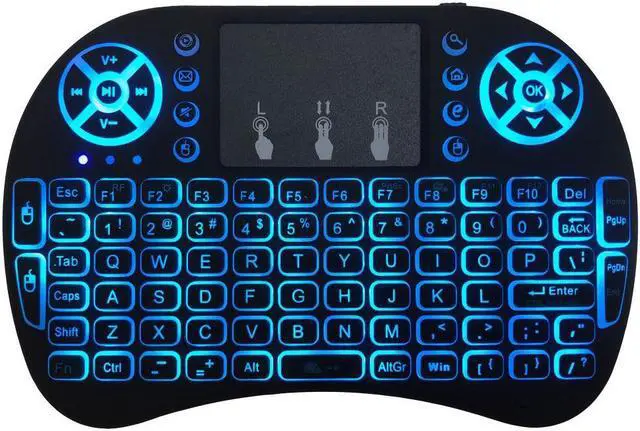 Alt view image 4 of 6 - 7 Color Backlit i8 Mini Wireless Keyboard 2.4ghz English Russian 3 Colour Air Mouse With Touchpad Remote Control Android TV Box