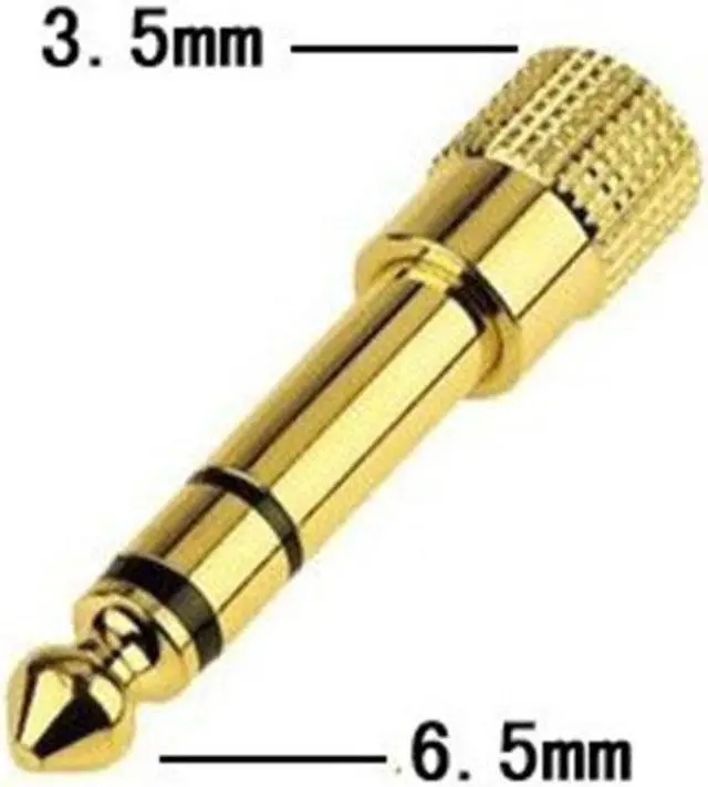 Alt view image 2 of 4 - 6.5MM Male to 3.5MM Female Jack Plug Audio Headset Microphone Guitar Recording Adapter 6.5 3.5 Converter Aux Cable Gold Plated