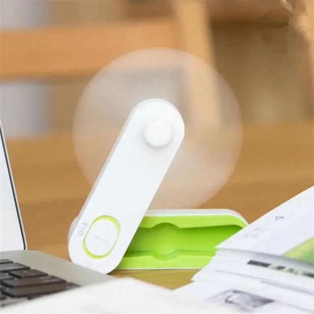 Alt view image 2 of 5 - Mini Portable Handheld Mini USB Fan USB Charging Desktop Fan 2 Speeds Outdoor Fan for Home and Travel