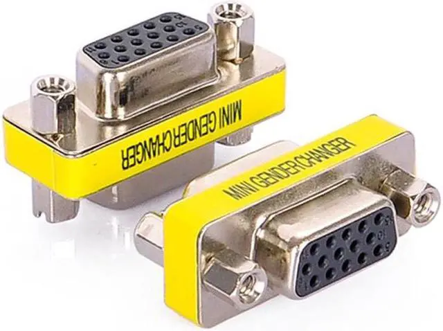 Main image of VGA 3 row DB15 Female to DB15 D-SUB MINI Adapter 15 pin D-Sub HD SVGA MINI Gender Changer Adapter PC VGA Female Cable
