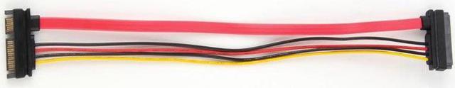 Alt view image 4 of 6 - 22Pin SATA Cable Male to Female 7+15 Pin Serial ATA SATA Data Power Combo Extension Cable Connector Conterver