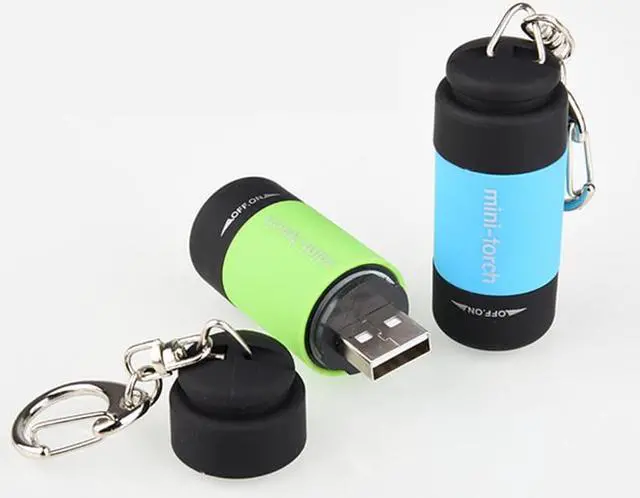 Alt view image 5 of 5 - New Waterproof USB Light Rechargeable LED Flashlight Lamp Pocket Keychain Mini Torch