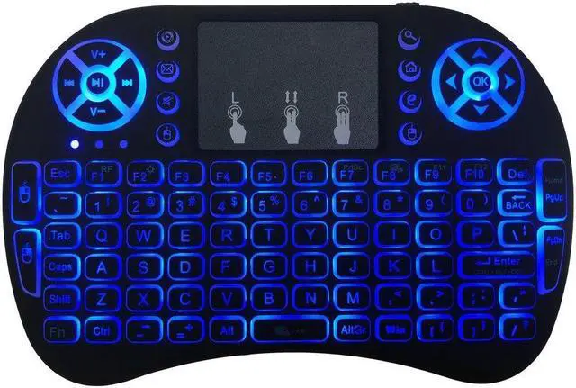 Alt view image 3 of 6 - 7 Color Backlit i8 Mini Wireless Keyboard 2.4ghz English Russian 3 Colour Air Mouse With Touchpad Remote Control Android TV Box