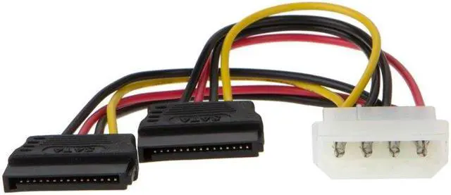 Alt view image 3 of 6 - Molex To SATA Power Y Splitter Dual Hard Drive Cable Adapterr 2 Way 4 Pin IDE Molex To 2x 15 Pin Power Adapter Cable