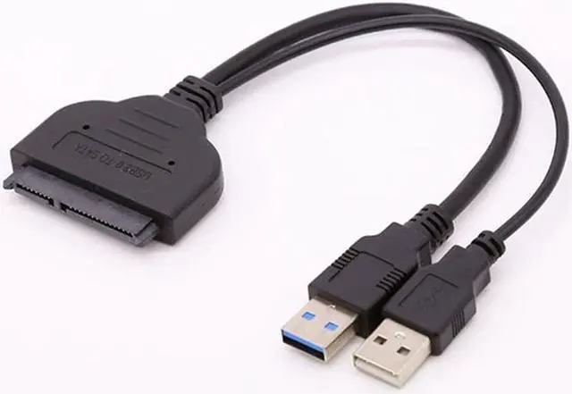 Alt view image 4 of 5 - SATA Cable 7+15pin 5Gbps SATA to USB 3.0 Drive Converter Adapter Cable for 2.5 inch HDD SSD