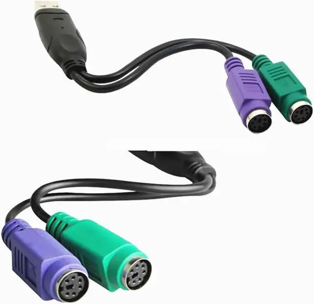 Alt view image 4 of 5 - USB Male to 6Pin 6 Pin PS2 for PS/2 Female Extension Cable Y Splitter Adapter Connector for Keyboard Mouse Scanner