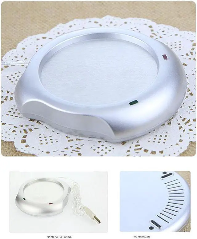 Alt view image 3 of 4 - Portable USB Electric Cup Warmer Tea Coffee Beverage Cup Heating Pad Mat Warm Celsius Degree