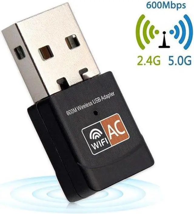 Alt view image 4 of 6 - Dual Band 2.4+5Ghz usb Lan Ethernet Receiver 802.11ac USB Wireless WiFi Adapter 600Mbps Wifi Antenna PC Network Card