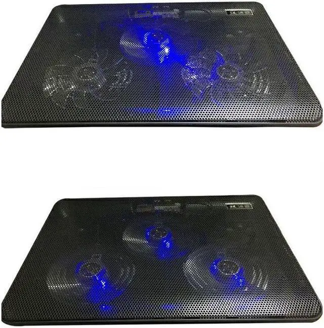Alt view image 2 of 4 - Fan Cooling Quiet Laptop Cooling Pad Blue LED Laptop Cooler USB Notebook Cooler with 3 Fans for 12"-16" Laptop