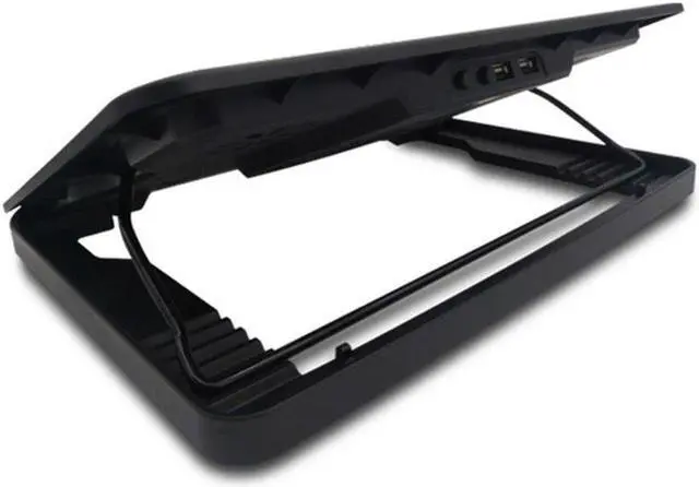 Alt view image 4 of 5 - Laptop Cooler Pad 14" 15.6" 17" With 5 Fans 2 USB Port Slide-proof Stand Cooler Notebook Cooling Fan With LED Light